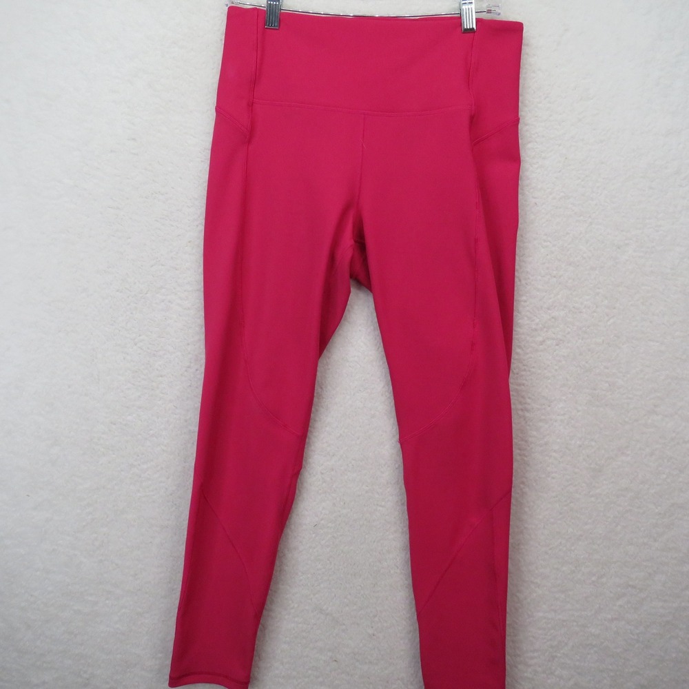 CALIA by Carrie Underwood Pink Ribbed High Waisted Leggings‎ Womens Large